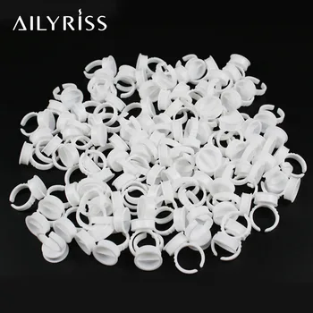 

Tattoo Pigment Tools 100pcs Disposable Rings for Lashes Rings Cups Eyelash Extension Glue Holder Lashes Accessories AILYRISS