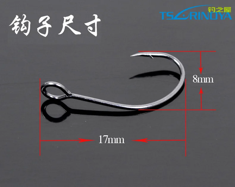 Trulinoya Snakehead стержень блесток крюк одиночный крюк трубка платный крючок Приманка Крючок тонкие полоски поток крюк 5/мешок