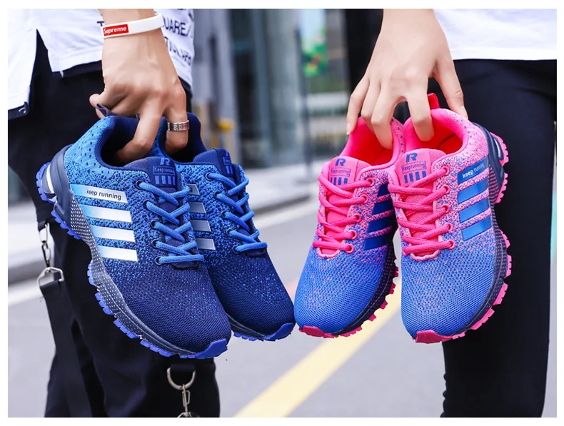 Дышащие мужские кроссовки Flyknit на шнуровке, сетчатые спортивные мужские зеленые зимние кроссовки для мужчин, Zapatillas Deportivas Hombre