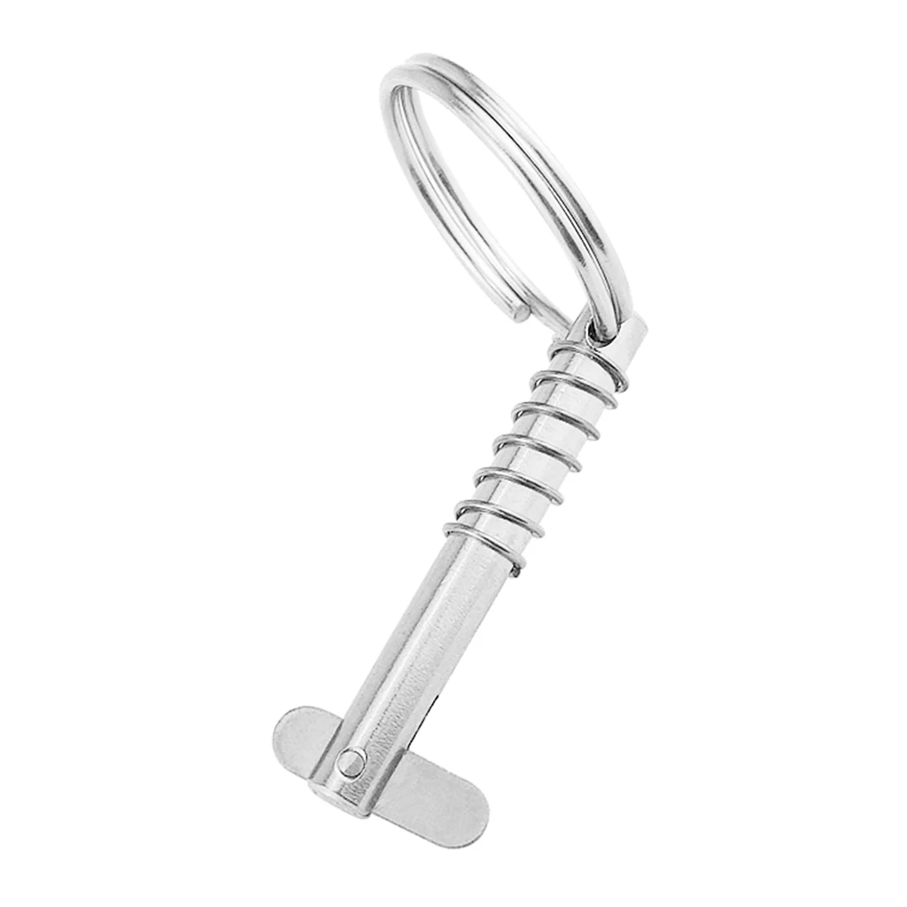 Quick Release Boat Pins, Bimini Top Hinge Pin, 316 Stainless Boat Top Deck Hinge for Ship Outfitting- Quick Removable, 6.3x51mm Quick Release Boat Pins, Bimini Top Hinge Pin, 316 Stainless Boat Top Deck Hinge for Ship Outfitting- Quick Removable, 6.3x51mm