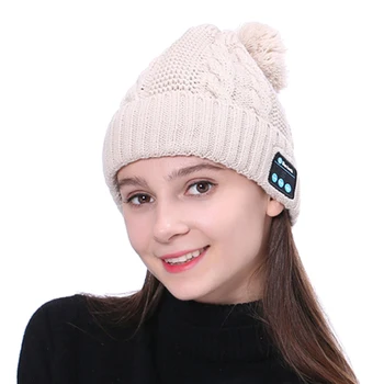 

Warm Beanie Hat Wireless Bluetooth Smart Cap Headset Headphone Speaker with Mic -MX8