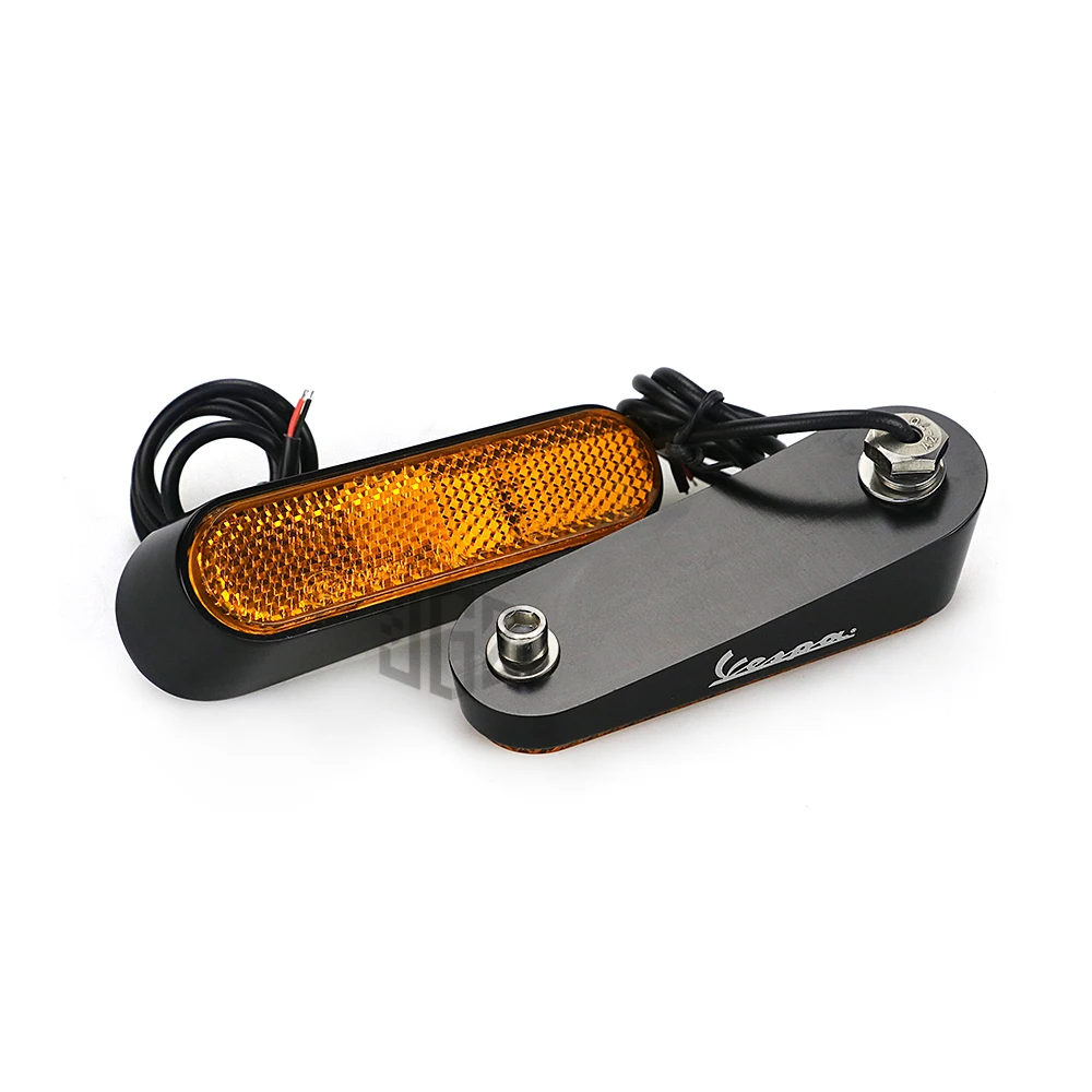 Motorcycle LED Rear Turn Signal Lights Indicator Left Right Flash Lamps Black For VESPA GTS 300 SPRINT PRIMAVERA 150 Accessories