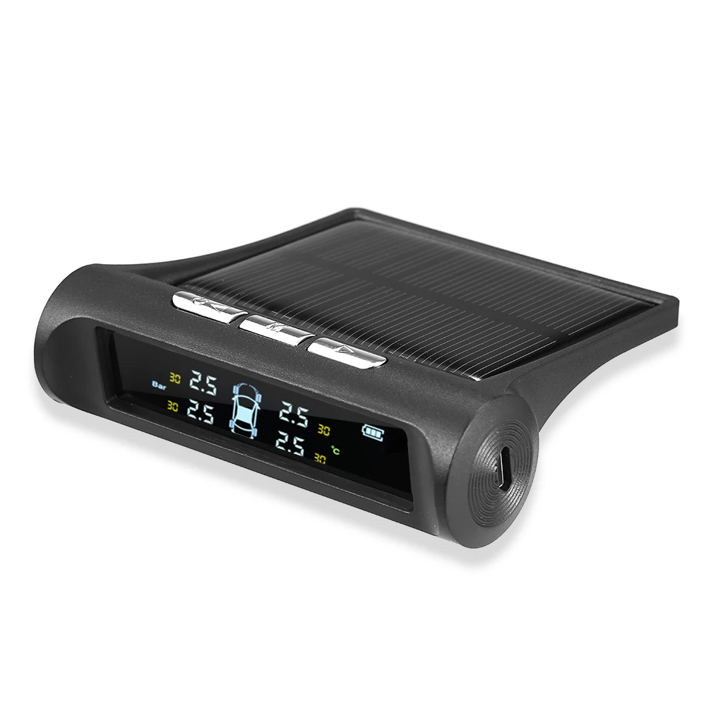 Система контроля давления в шинах TPMS универсальная беспроводная с 4 внешними