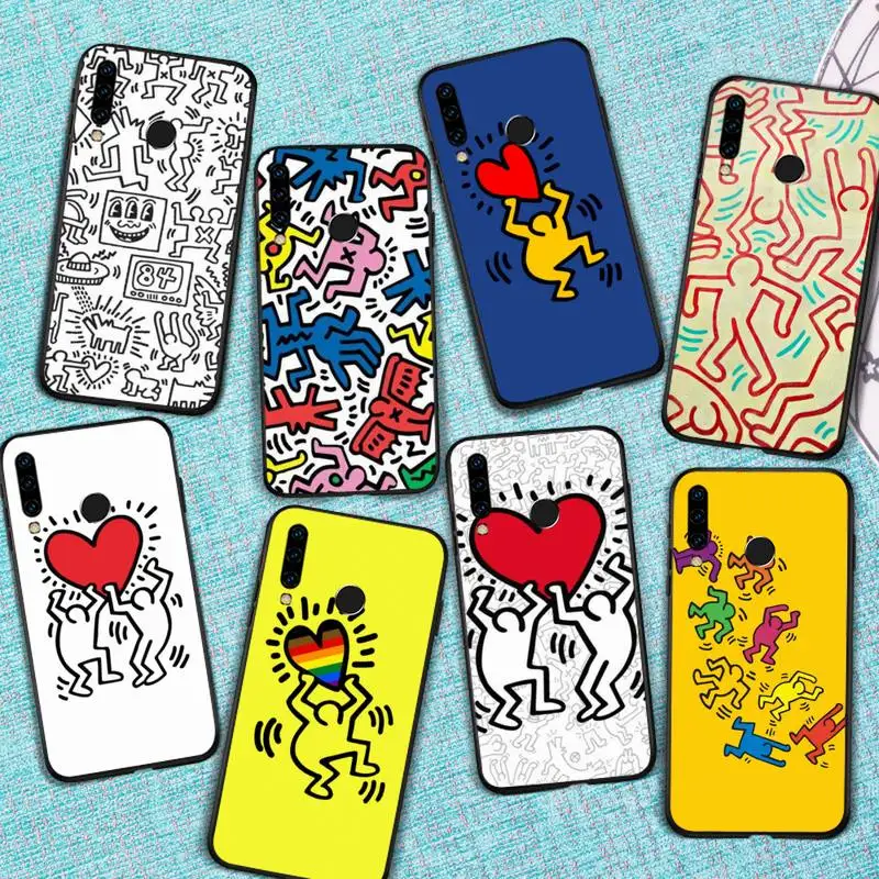 

Keith Haring art Phone Case For Huawei Honor view 7a5.45inch 7c5.7inch 8x 8a 8c 9 9x 10 20 10i 20i lite pro