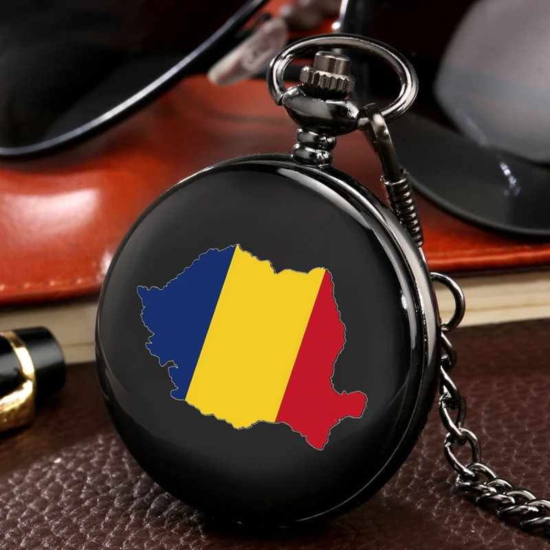 Синий желтый красный ro rou Флаг Румынии румынская часы в стиле панк Румыния карта