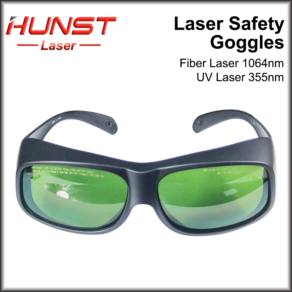 Hunst 1064nm UV355 레이저 안전 고글 보호 안경 보호용 안경 180-420nm 750nm-1100nm YAG 파이버 레이저용