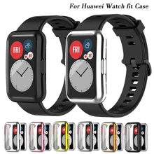 

TPU Soft Protective Cover For Huawei Watch Fit Case Full Screen Protector Shell Bumper Plated Cases For Huawei Fit 2020 Watch