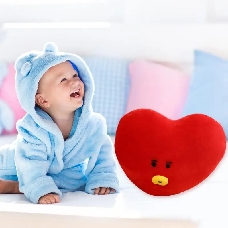Creative Heart Shape Decorative Throw Pillow Exquisite Design Classic Texture Delicate Waist Cushion Soft Doll 30x40cm