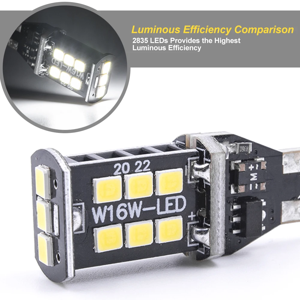 2x921 912 T15 W16W Ксеноновые белые 15 SMD светодиодный ные лампы резервная задняя фара для