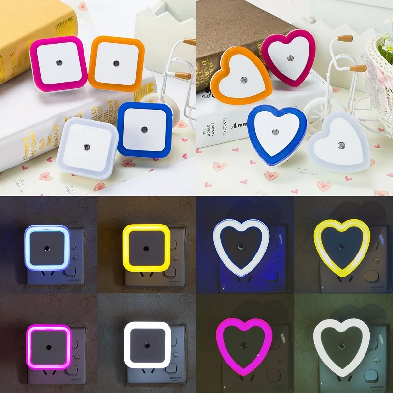 

Light Sensor Control Lamp Energy Saving Sleeping Nightlight Baby Bedroom bedside lamp bulb Backlight 110V 220V EU US Plug