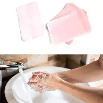 

50pcs/box Travel Portable Disposable Boxed Soap Paper Color Paper Random Washing Soap Mini Hands Scented Bath Foaming Make C3P6