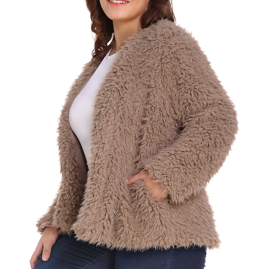 Элегантный костюм из искусственного меха пальто Для женщин осень-зима ...