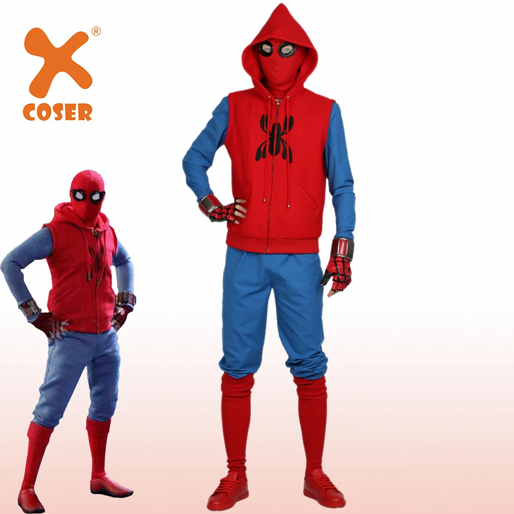 Мужской домашний костюм XCOSER Человека паука для косплея|halloween costume for men|costume menhalloween