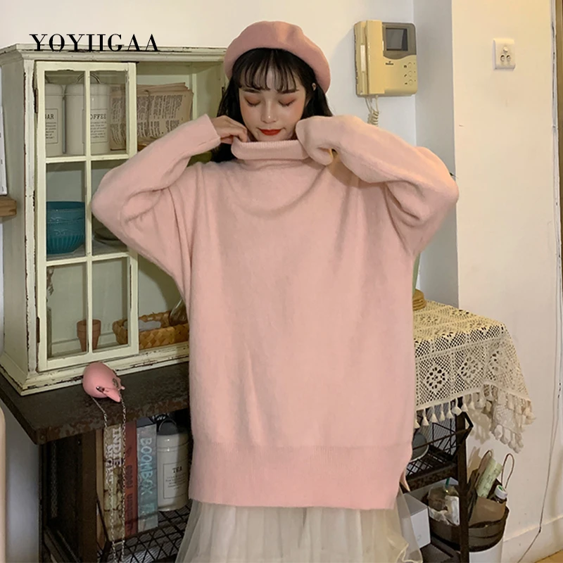 Turtleneck Women Sweaters Autumn Winter Women's Sweater Ladies Long Sleeve Knitted Pullovers Tops Casual Loose Female Sweaters Turtleneck Women Sweaters Autumn Winter Women's Sweater Ladies Long Sleeve Knitted Pullovers Tops Casual Loose Female Sweaters