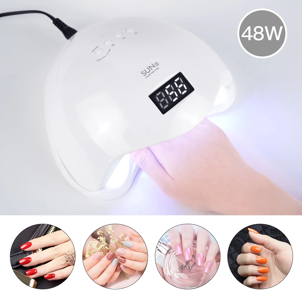 Sun5 Сушилка для ногтей 48 Вт Светодиодный УФ-лампа Сушилка для ногтей гель для ногтей аппарат для маникюра машина для дизайна ногтей салонный инструмент автоматическое распознавание