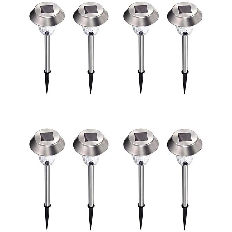 

Solar Lawn Light,Solar LED Outdoor Stainless Steel Waterproof Garden Decoration Landscape Lighting,Color Changing,8Pcs