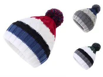 

Connectyle 2019 Boys Girls Kids Classic Stripe Knit Beanie Cap Fleece Lined Winter Warm Earflap Hat
