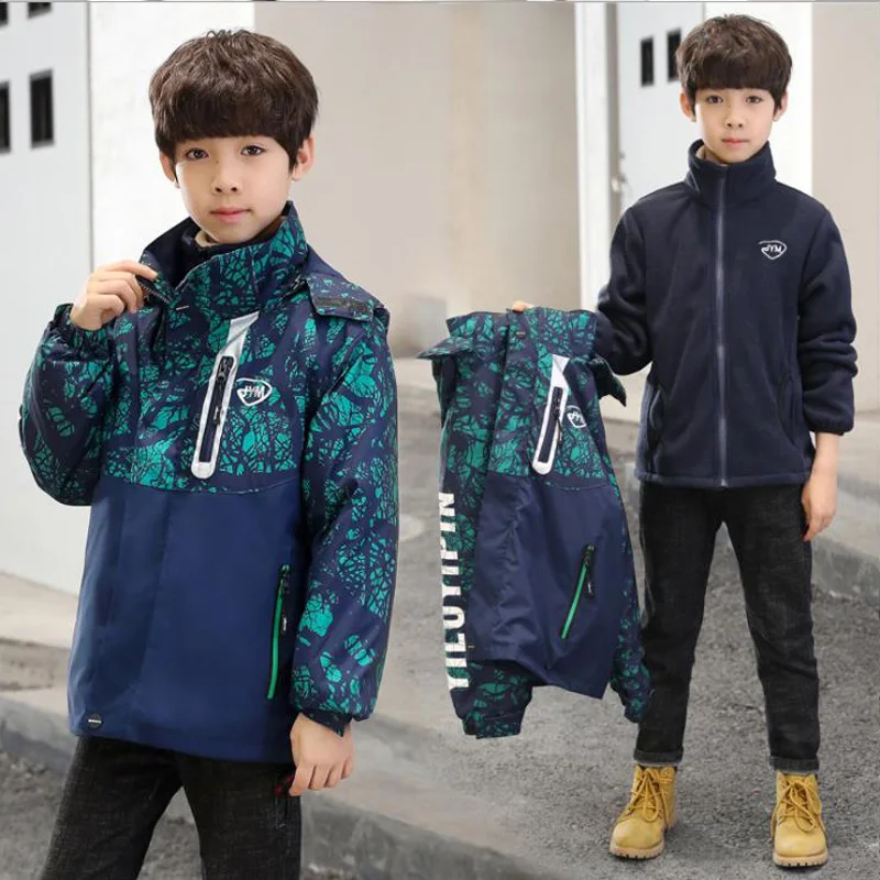 The new big boy ski-wear, Triad Removable Children Cotton-Padded Jacket Big Boy With Thick Winter Coat