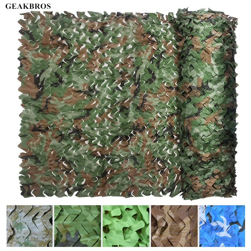 Camping Camo Nets 4X6M 3X5M 3X4M Woodland Jungle Camouflage Military