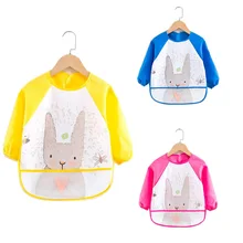 Мультяшные детские нагрудники Фартук с длинным рукавом Детские аксессуары вещи cosas de bebe регулируемые борфы одежда для кормления для малышей