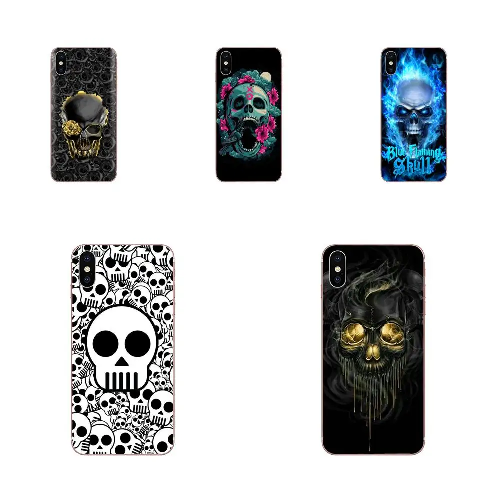 For Xiaomi Redmi Mi 4 7A 9T K20 CC9 CC9e Note 7 9 Y3 SE Pro Prime Go Play Soft Case Capa Cover Design The Skull Skeleton Pattern | Мобильные