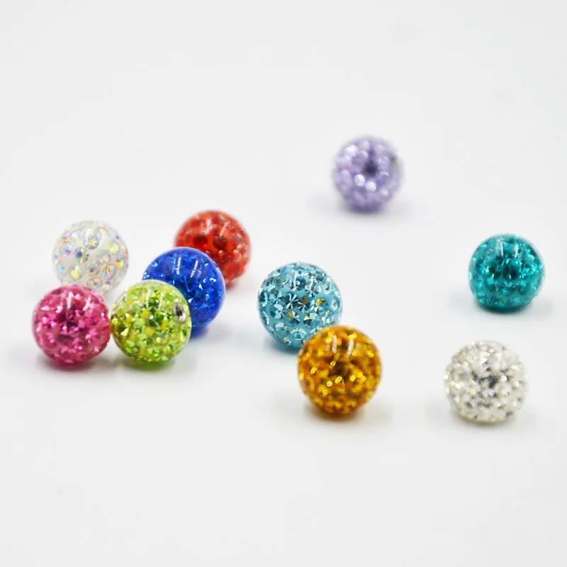 Piercing Jewelry 1PC 16g&14g Epoxy Crystal Ferido Ball Replacement Ball Labret Nose Tragus Navel Lip Earring New Jewelry