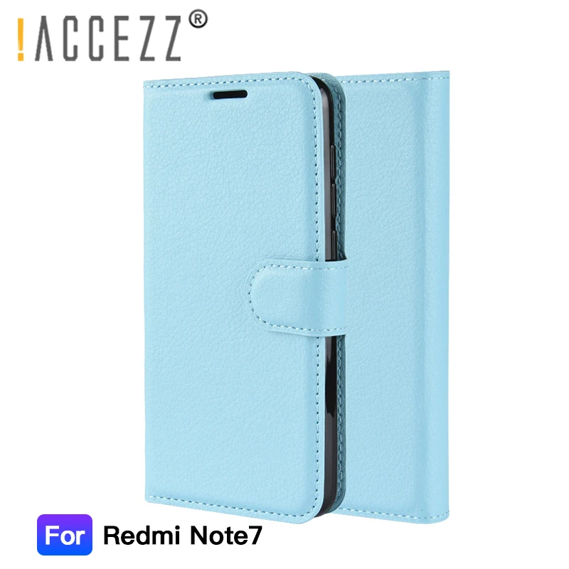 

!ACCEZZ Flip Phone Case For Xiaomi Redmi Note 7 Protection Cover With Card Pocket For Redmi Note 7 Anti-fall Wallet Bag Cases