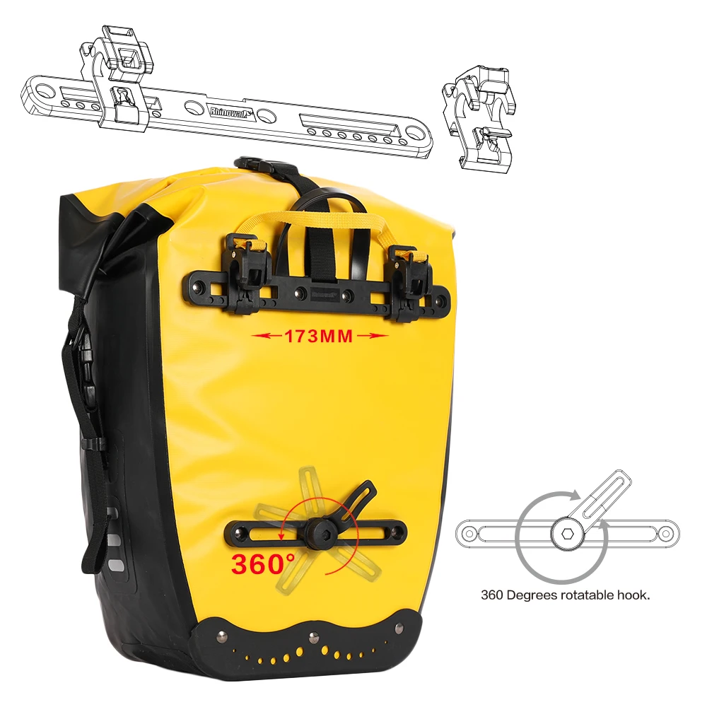 Rhinowalk RK19005 Bicycle Bag Buckle Set Bike Bag Accessories - Image 5