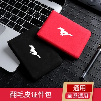 

Best selling Car driving document package license holster two-in-one ID folder For Mustang 2015 2017 2018 Accessories Car