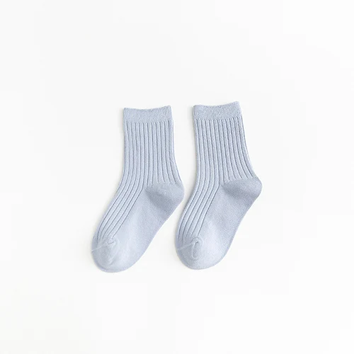 От 1 до 12 лет хлопковые носки для мальчиков и девочек; сезон осень-зима; детские носки для малышей; Разноцветные свободные носки; теплая Модная одежда для детей - Цвет: 4 light gray