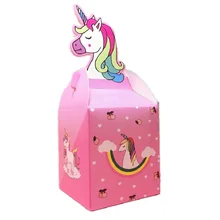 20 штук, Свадебная коробка для конфет, подарок с Unicorn, бумажная коробка для конфет, Подарочная коробка для детского душа, Подарочная коробка для дня рождения, рождественских конфет, коробки для яблок