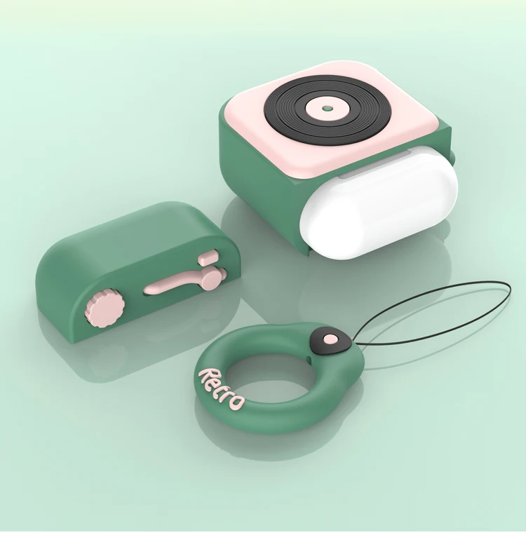 SoCouple чехол для наушников для Airpods чехол силиконовый милый ретро Мягкий силиконовый чехол для наушников для Apple Air pods Earpods аксессуары