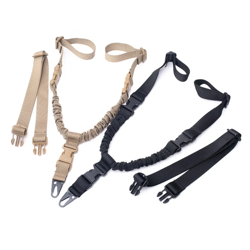 

Nylon Adjustable Tactical single point Bungee Rifle Airsoft Air Rifle Sling hunting Strap Shooting Accessories ship from the US