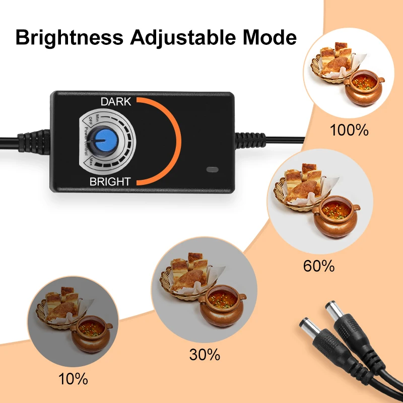 40cm Light Box Table Top Photo Studio Foldable LED 5500K Dimmable Lightbox With 5 PCS Photo Background Paper For Photography