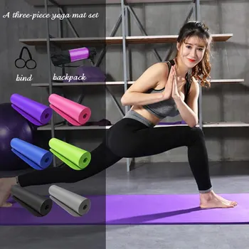 

NBR Yoga Mat Non Slip Carpet Pilates Gym Sports Exercise Pads for Beginner Fitness Environmental Gymnastics Mats 60x25x1.5cm