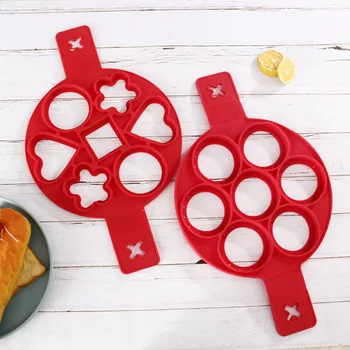 

Stall Useful Product Silica Gel Seven Holes Pancake Cooker Household Kitchen DIY Tool Multi-functional Cake Baking Mold