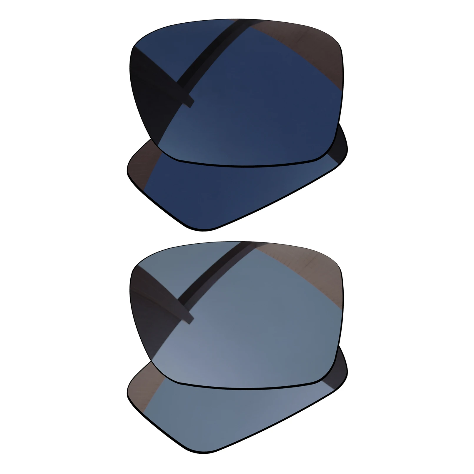 

Bsymbo 2 Pairs Pitch Black & Sliver Grey Polarized Replacement Lenses for-Oakley Holbrook R OO9377 Frame