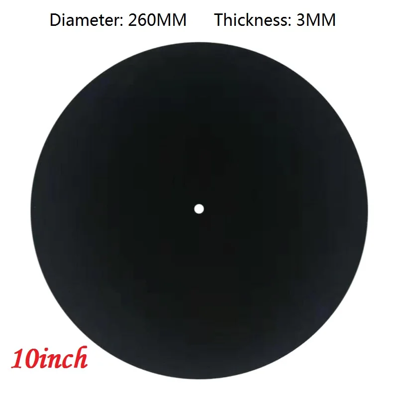 10 inch Felt Record Mat for Phonograph Turntable Vinyl 3MM Black Anti-static Slipmat | Электроника
