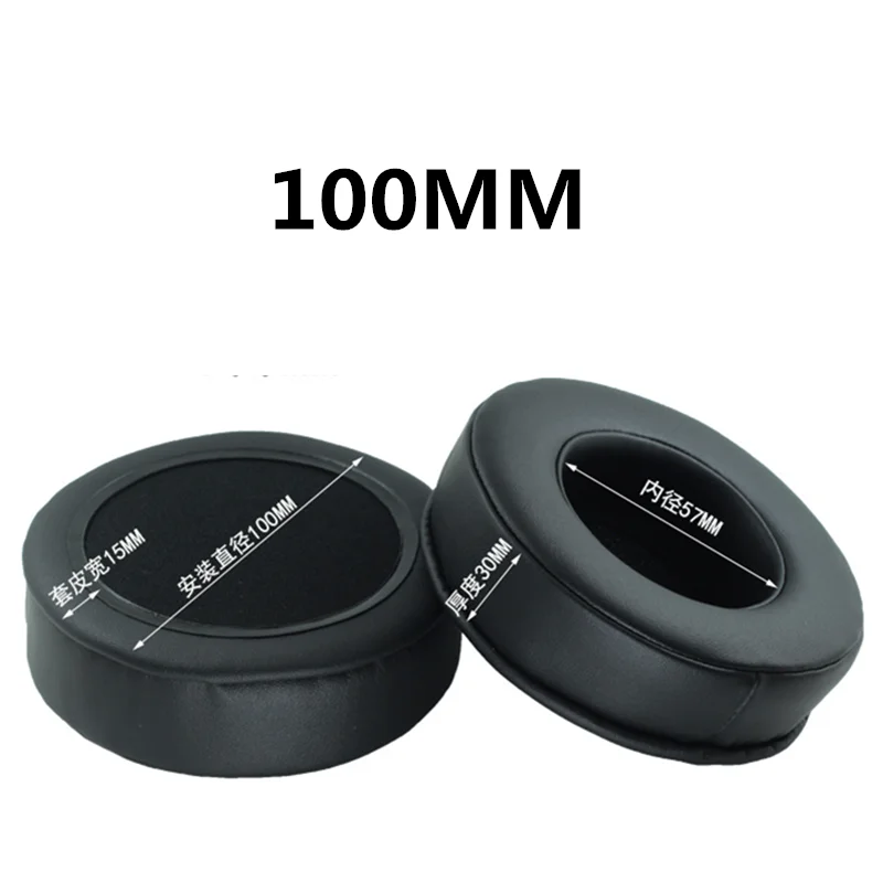100MM Амбушюры для наушников Sennheiser для razer, запасные части, подушка из пены с эффектом памяти, круглый диаметр 70 мм 80 мм 90 мм 100 мм 110 мм 120 мм - Цвет: 100MM