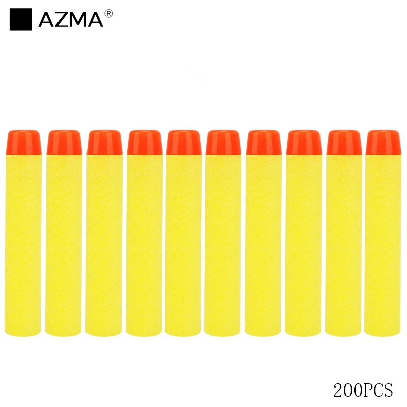 AZMA 200 шт для пуль Nerf, мягкая полая головка 7,2 см, дротики eva, игрушечный пистолет, пули для серии Nerf, игрушечный пистолет для детей, подарок - Цвет: 200pcs
