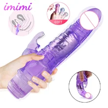 Realistic Jelly Dildo Powerful Multispeed Rabbit Vibrator Female Masturbator Clit Stimulate Vibrating Dildo Sex Toys for Women