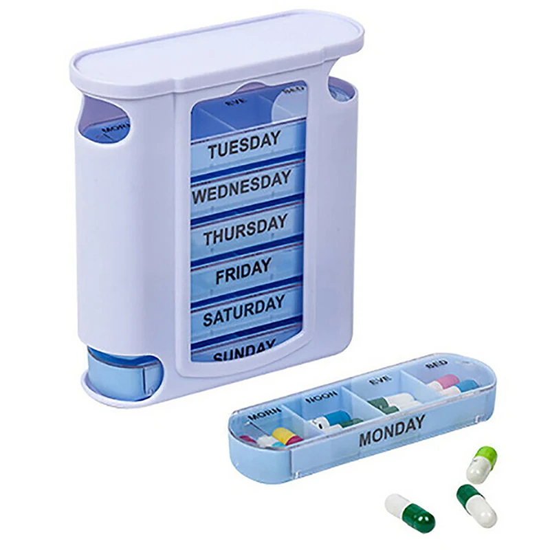 Portable 7 Days 28 Grids Weekly Pill Case Storage Box Travel Medicine Box Holder Tablet Organizer Medicine Pill Box New