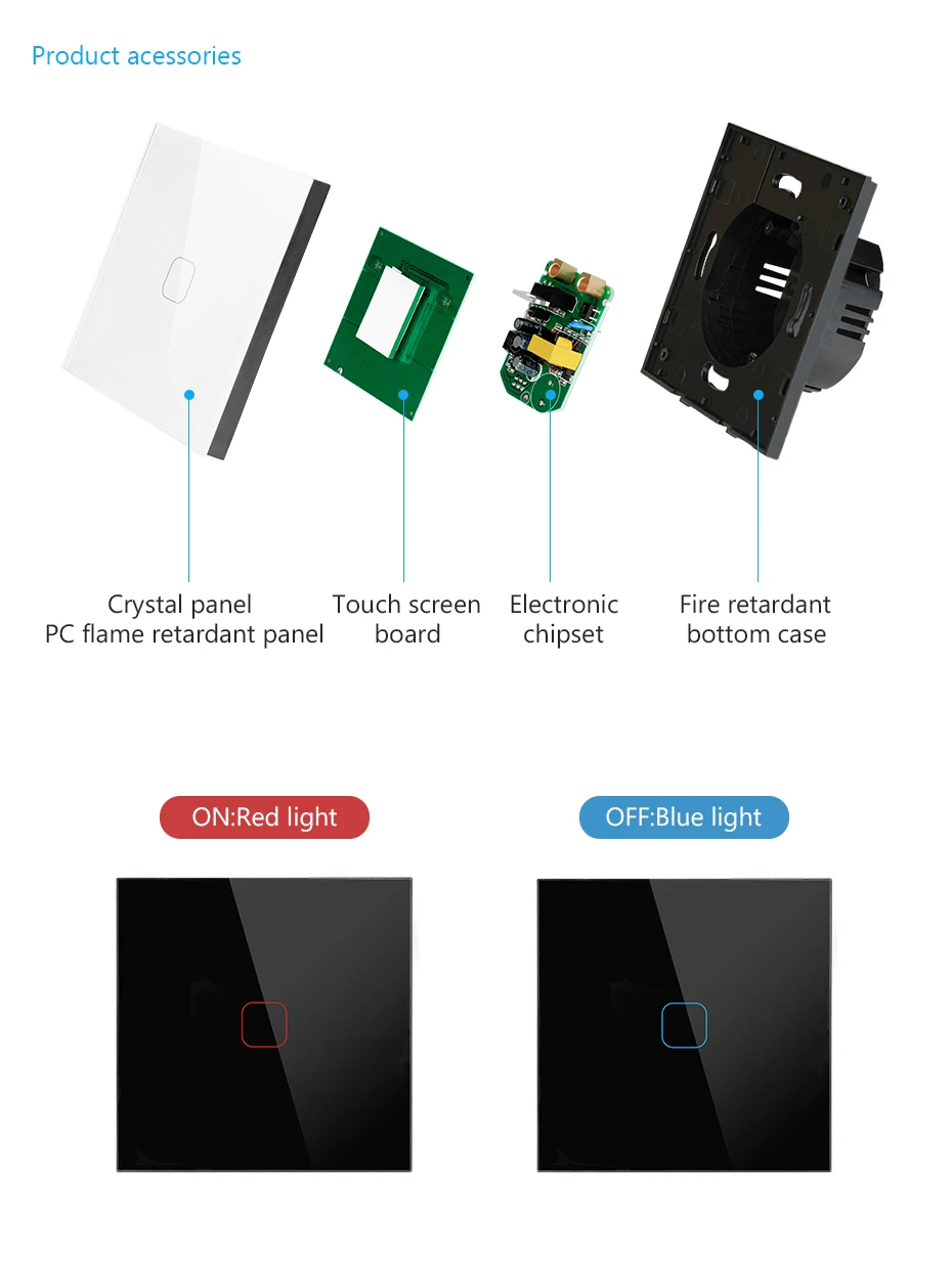 Стандарт ЕС 1/2 банда 1 способ Tuya/Smart Life/ewelink WiFi настенный светильник сенсорный переключатель для Google Home Amazon Alexa Голосовое управление