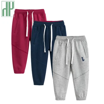 

Baby Boys pants Casual Sport Pants Cotton Boys Long Warm Children Trousers fall embroidered solid Kids harem pants 2 6 8 year