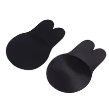 Женские Наклейки на грудь с эффектом против ударов, дышащие наклейки на грудь с кроличьими ушами, невидимый бюстгальтер без стального кольца