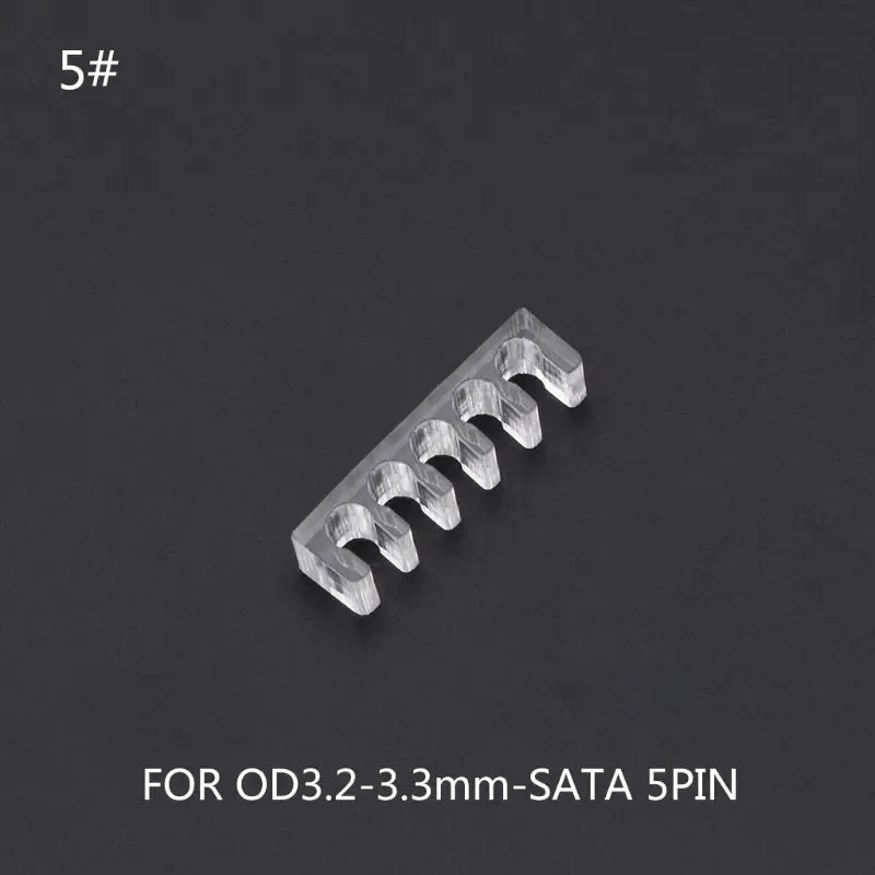 Прозрачный акриловый кабельный гребень для 2 мм кабелей 4/5/6/8/24 Pin PC Прямая