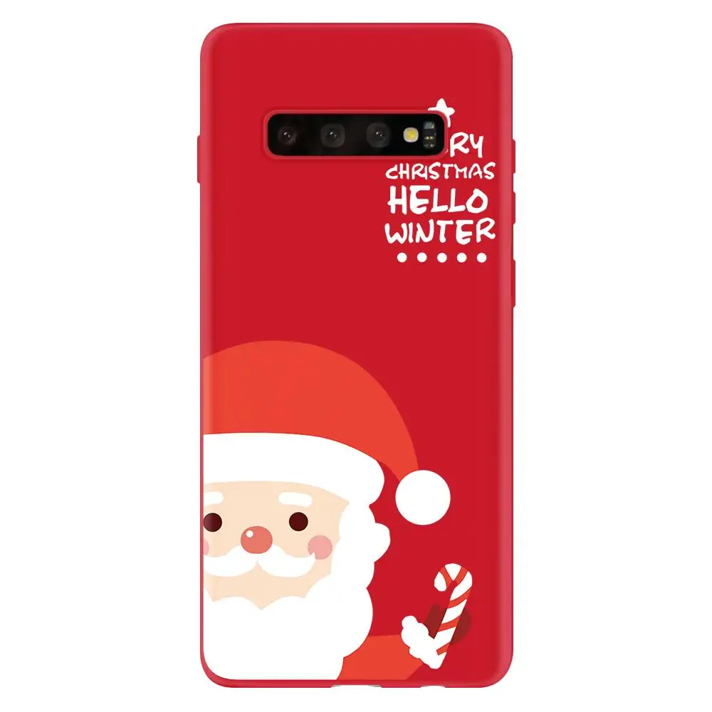 Рождество год мультяшный чехол для samsung Galaxy S10 S9 S8 S6 S7 Edge Plus S10e J5 J7 J4 J6 плюс задний Чехол из мягкого ТПУ - Цвет: sdhobilr