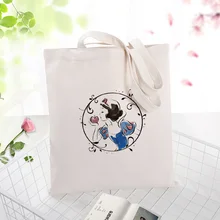 Классическая сумка с сказочным узором, сумка-тоут для ежедневного использования, сумка-тоут, текст, сделай сам, Пользовательский логотип, эко многоразовая хозяйственная сумка, переработанная