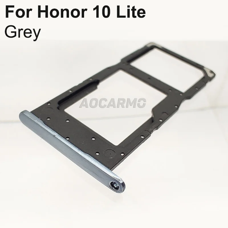 Aocarmo SD MicroSD Holder Nano Sim Card Tray Slot For Huawei p smart () / Honor 10 lite POT-LX3 POT-LX1 POT-LX2J