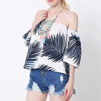 

Popular Women's Off Shoulder Short Sleeve Chiffon Top In 2020 Summer